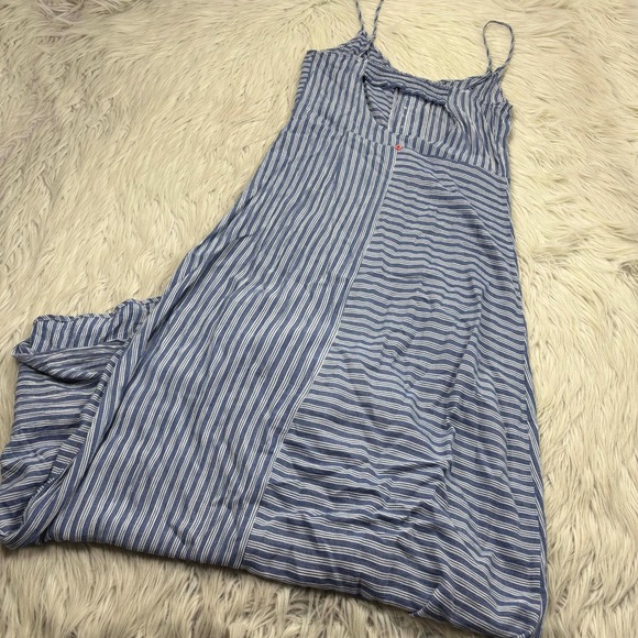 Red Carter Women's US 8 Blue Striped Button Front Maxi Dress Coverup Resort Beac - Picture 7 of 8